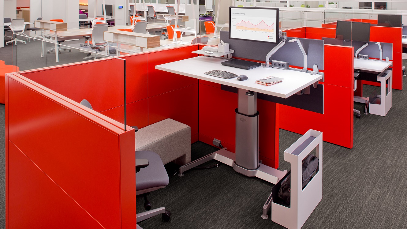 Steelcase Airtouch height adjustable desk.